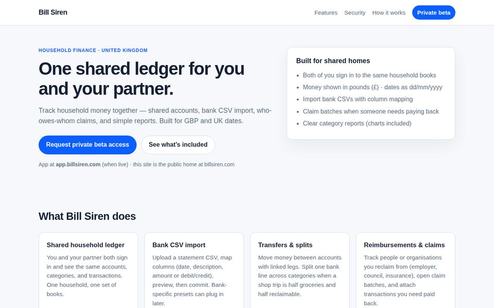 Bill Siren homepage